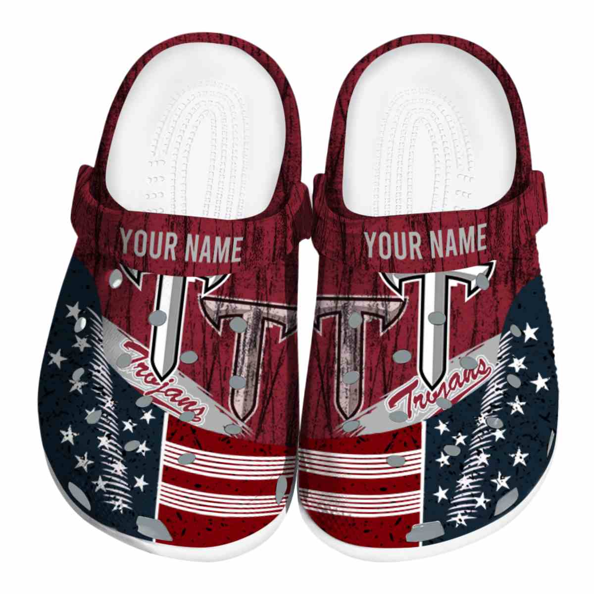 Troy Trojans Star 2025 Crocs, Troy Trojans Crocs Clogs