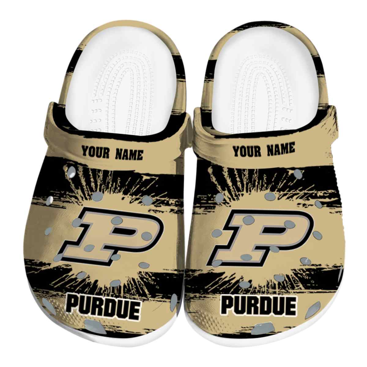 Purdue Boilermakers Paint Splatter Graphics, Purdue Boilermakers Paint Crocs Clogs