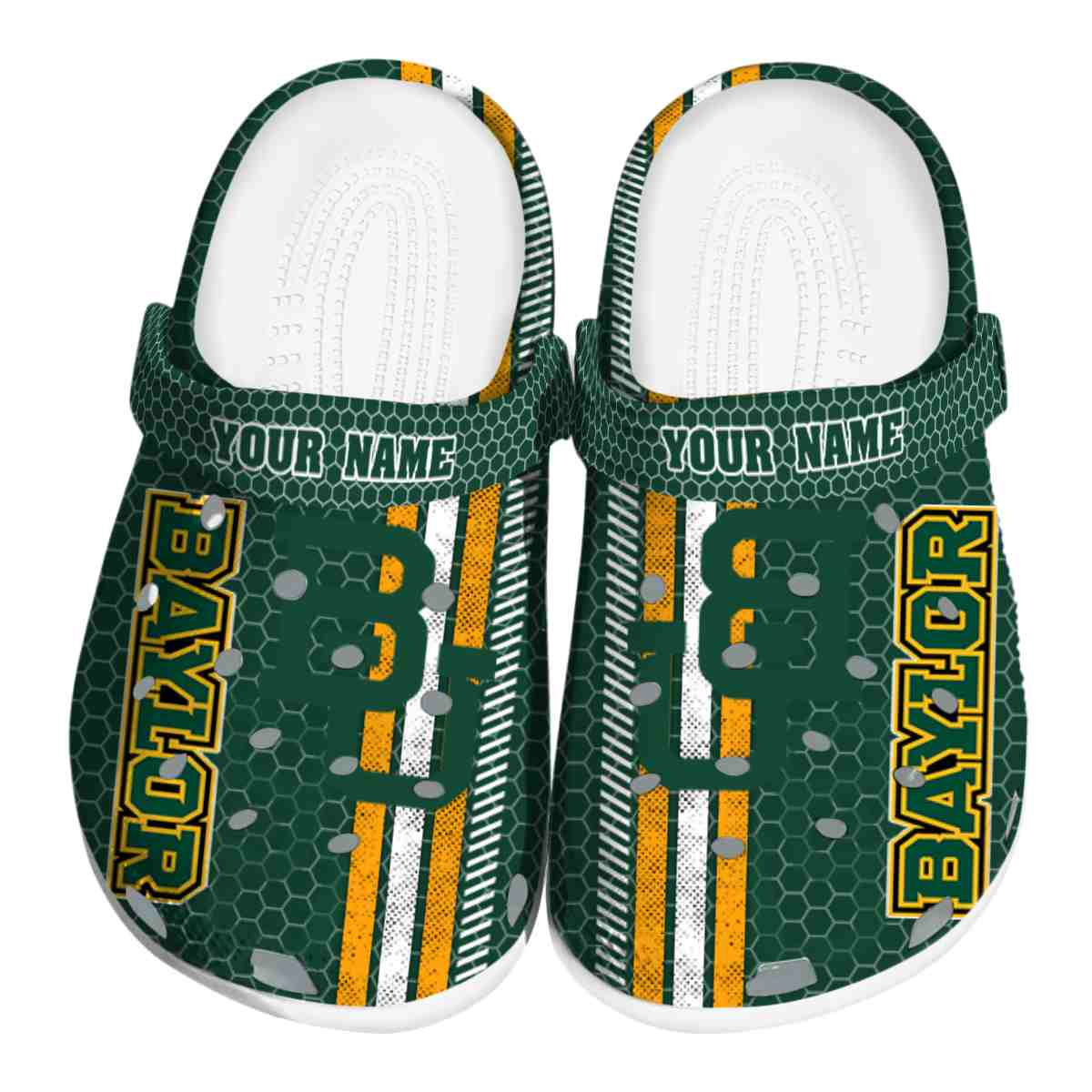 Baylor Bears Contrasting Stripes, Baylor Bears Contrasting Crocs Clogs