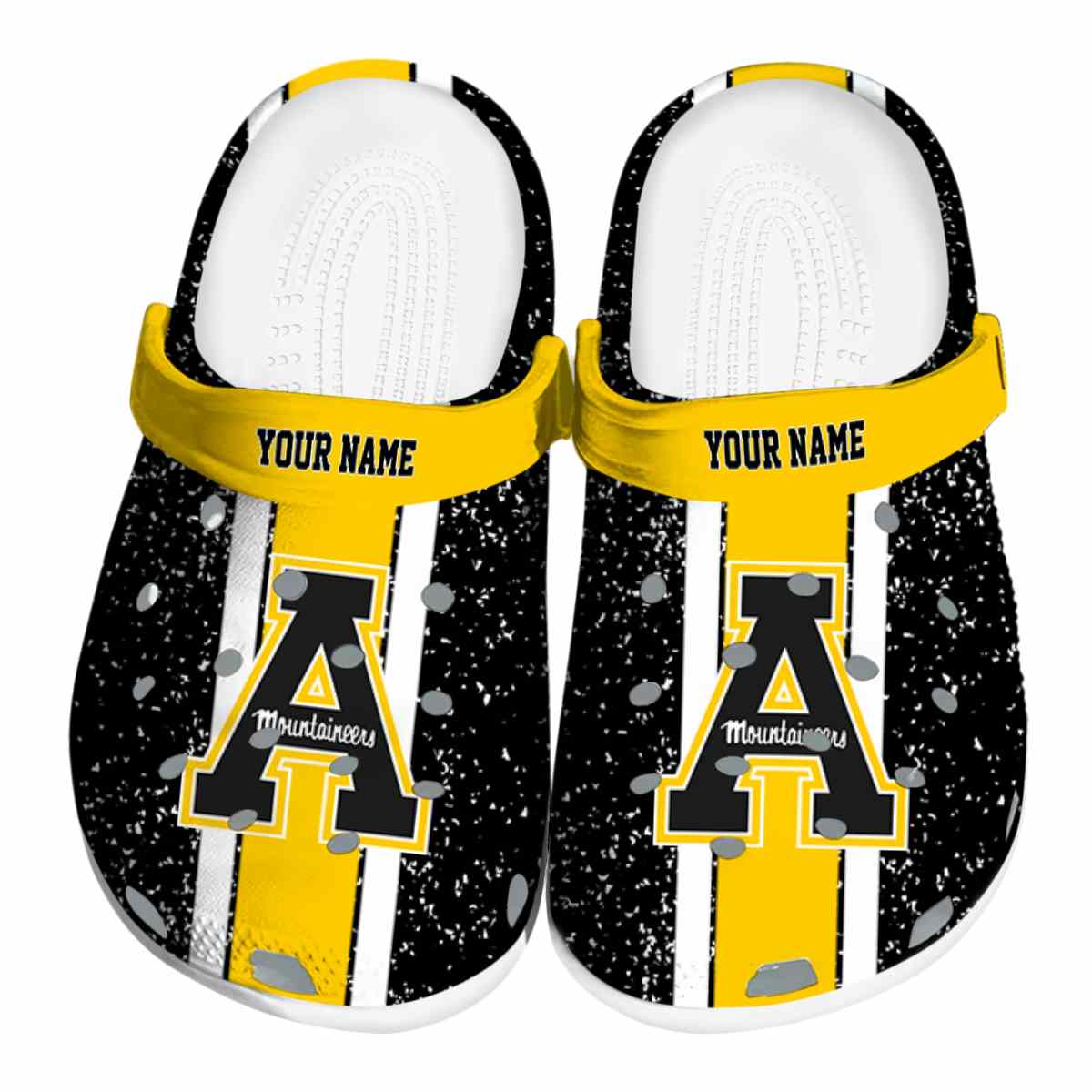 Appalachian State Mountaineers Vertical Stripes, Appalachian State Mountaineers Clogs