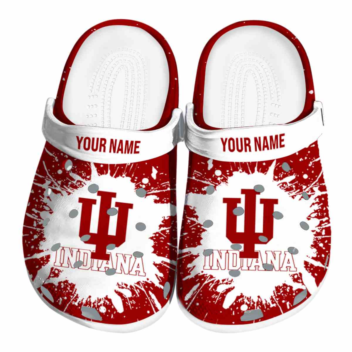 Indiana Hoosiers Splash Art, Indiana Hoosiers Splash Crocs Clogs