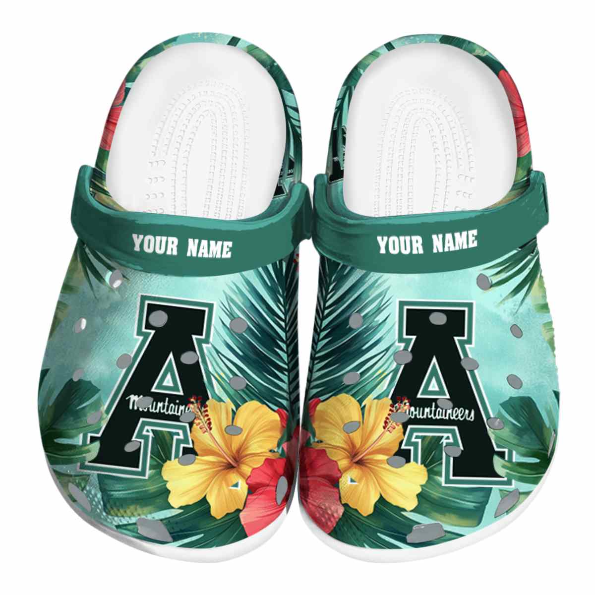 Appalachian State Mountaineers Tropical Vibes, Appalachian State Mountaineers Clogs