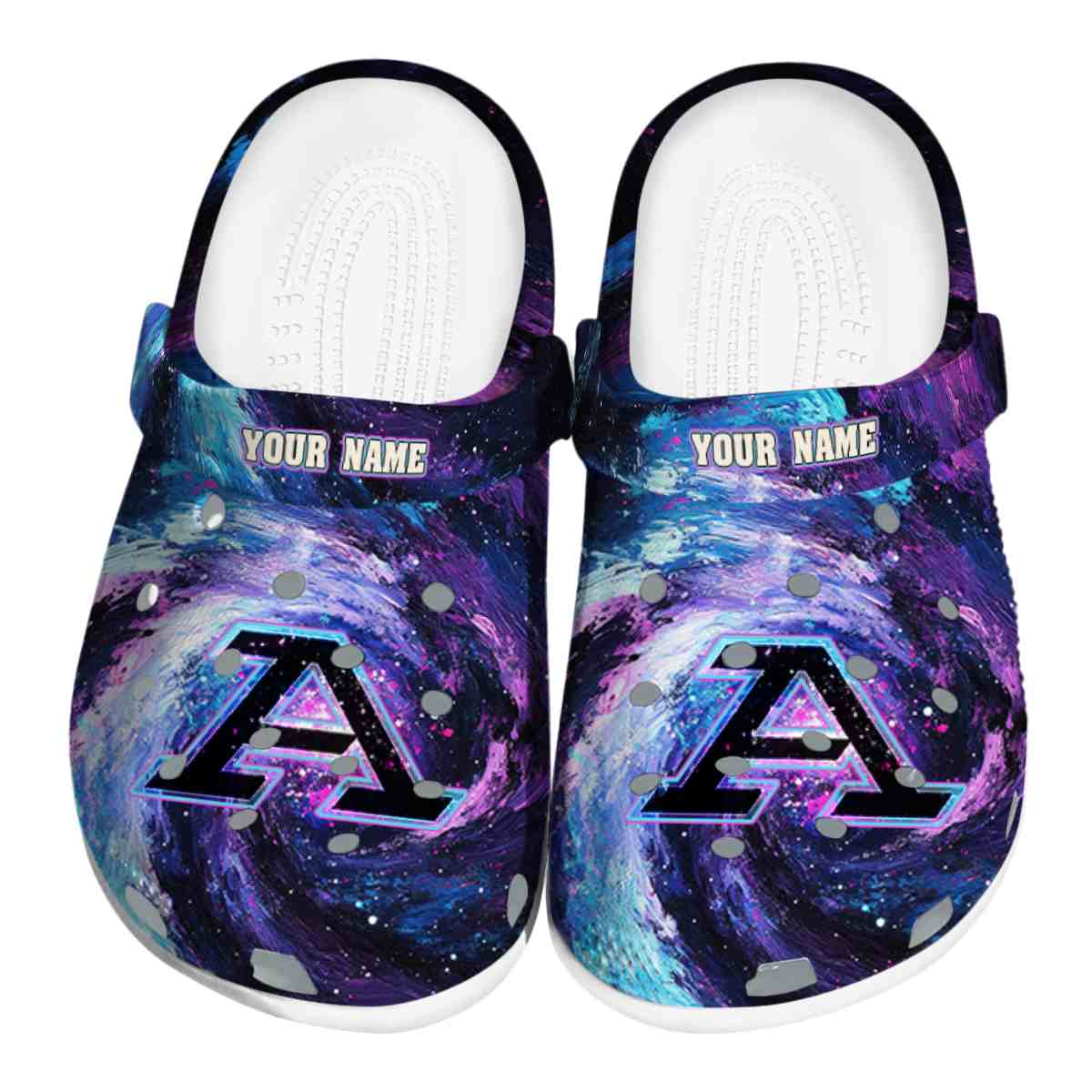 Akron Zips Galaxy Swirl, Akron Zips Galaxy Crocs Clogs