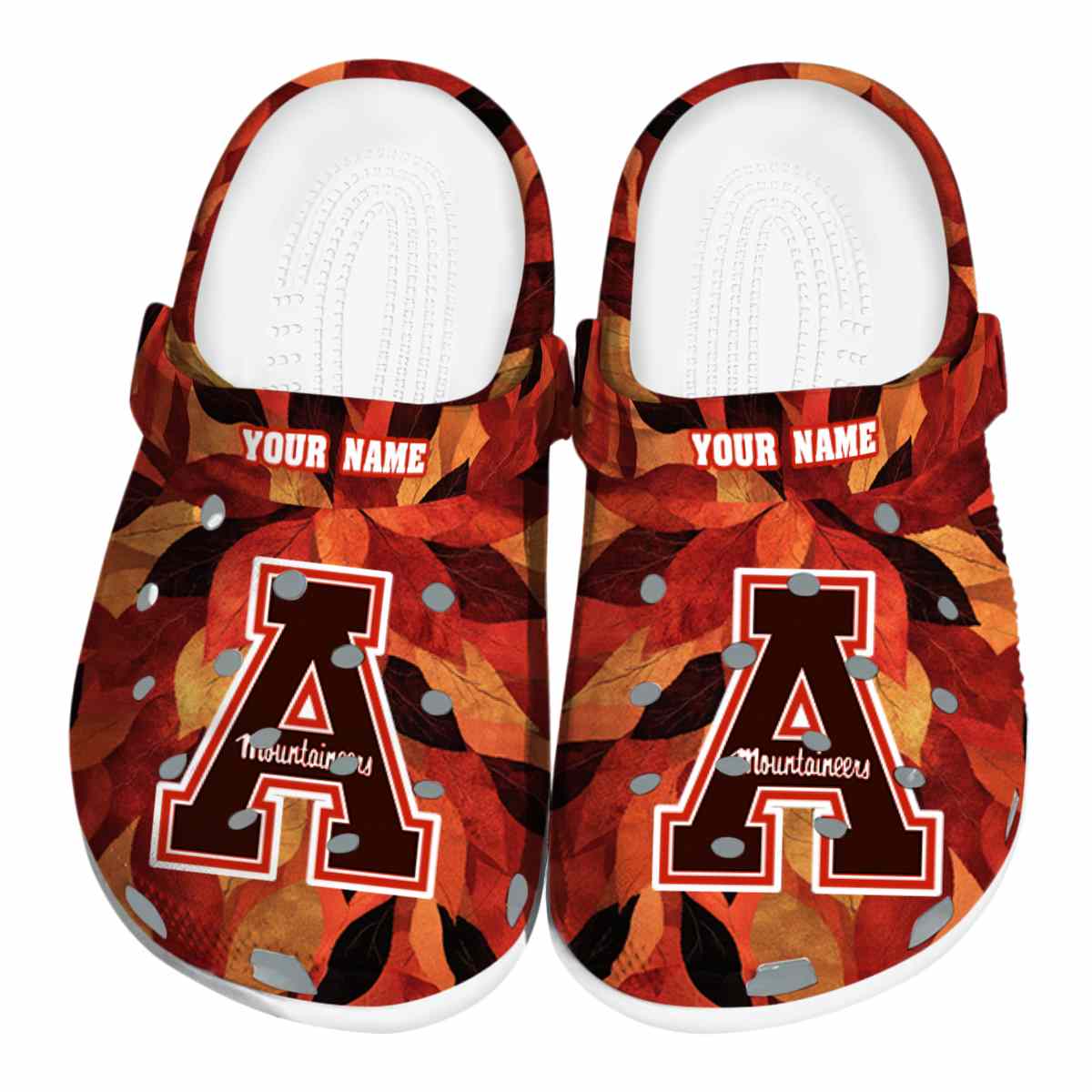 Appalachian State Mountaineers Autumn Leaves, Appalachian State Mountaineers Crocs Clogs