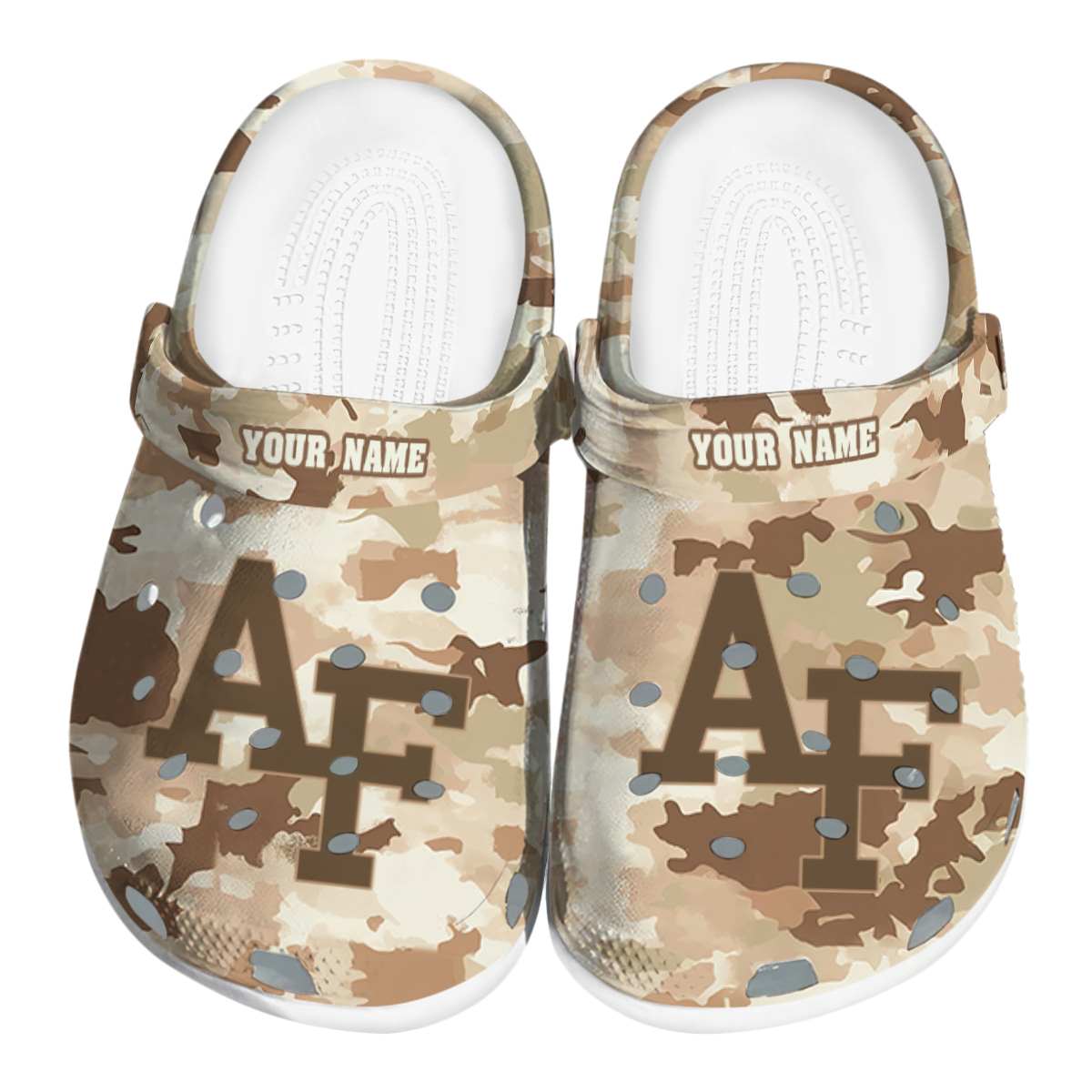 Air Force Falcons Desert Camo, Air Force Falcons Crocs Clogs