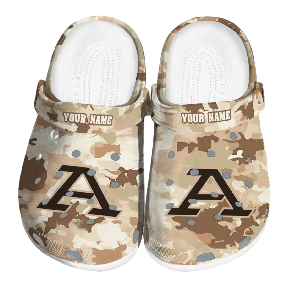 Akron Zips Desert Camo, Akron Zips Desert Crocs Clogs