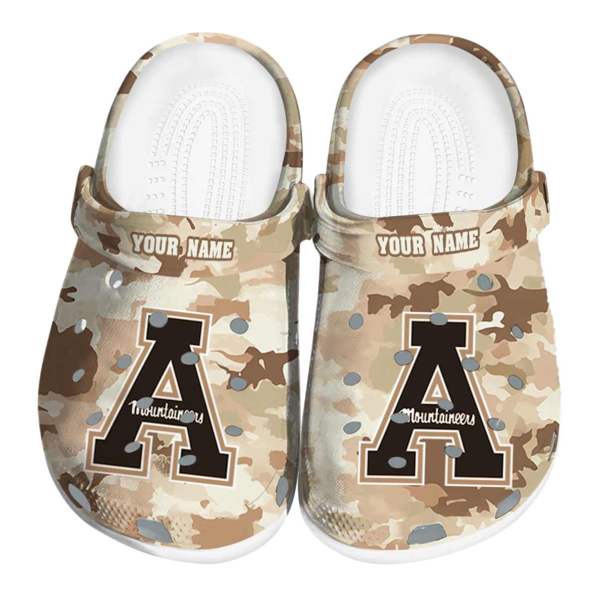 Appalachian State Mountaineers Desert Camo, Appalachian State Mountaineers Crocs Clogs