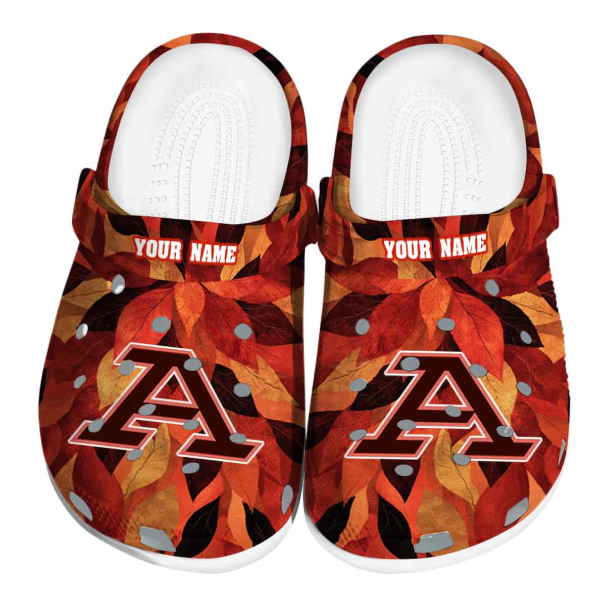 Akron Zips Autumn Leaves, Akron Zips Autumn Crocs Clogs