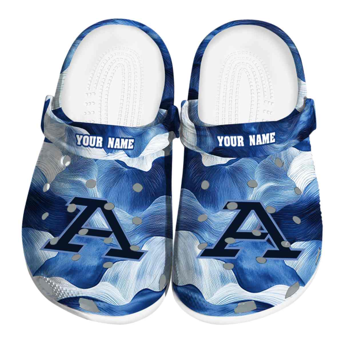 Akron Zips Ocean Waves, Akron Zips Ocean Crocs Clogs