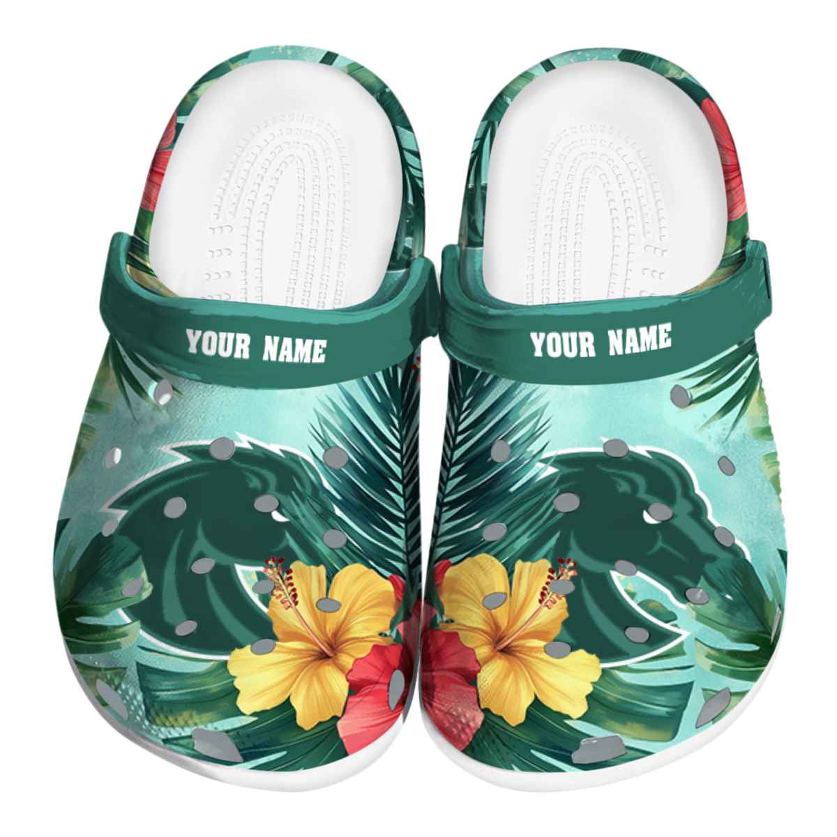 Boise State Broncos Tropical Vibes, Boise State Broncos Crocs Clogs