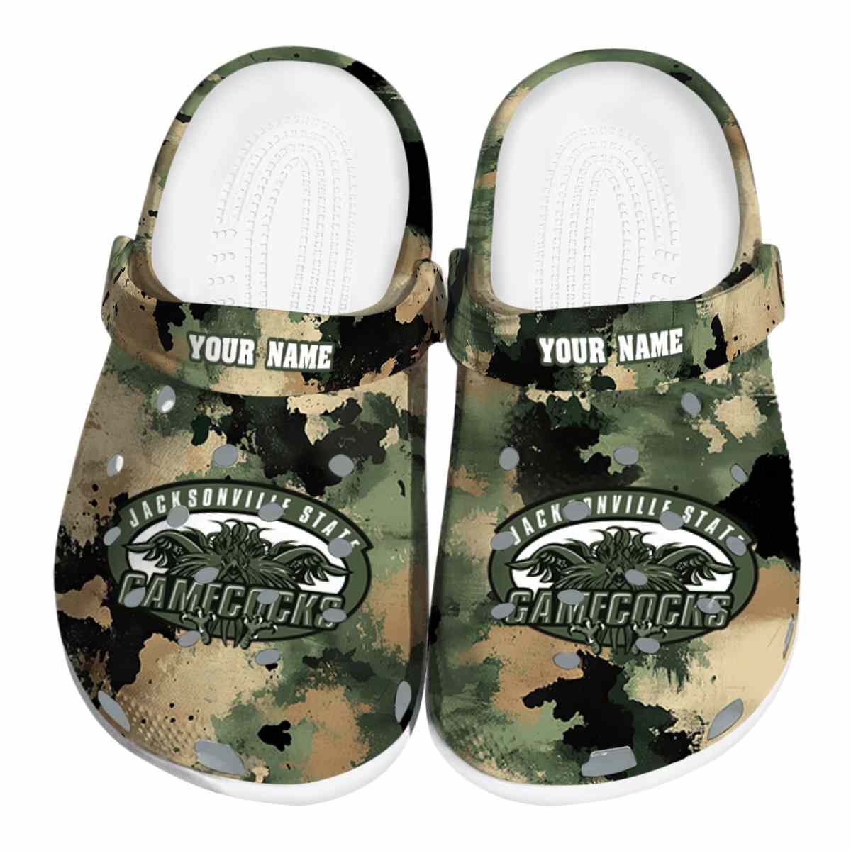 Jacksonville State Gamecocks Camouflage Craze, Jacksonville State Crocs Clogs