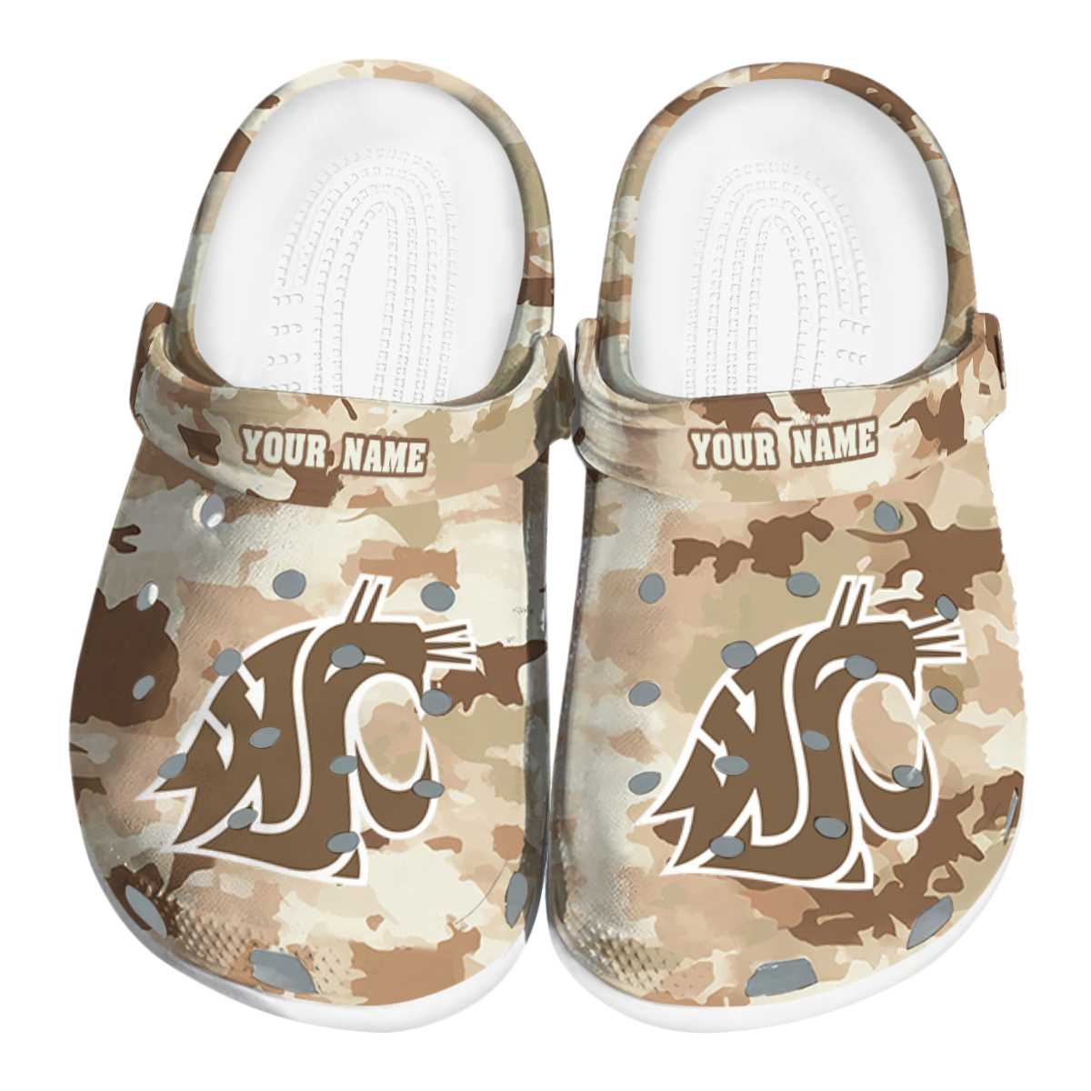 Washington State Cougars Desert Camo, Washington State Cougars Crocs Clogs