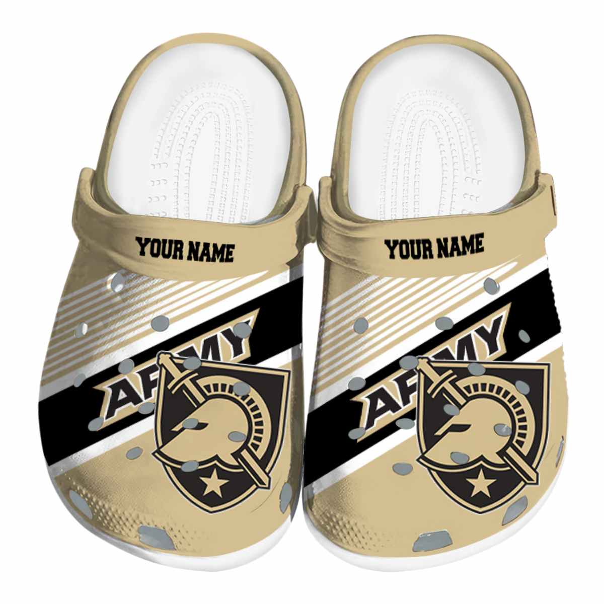 Army Black Knights Vibrant Dual-Tone, Army Black Knights Crocs Clogs