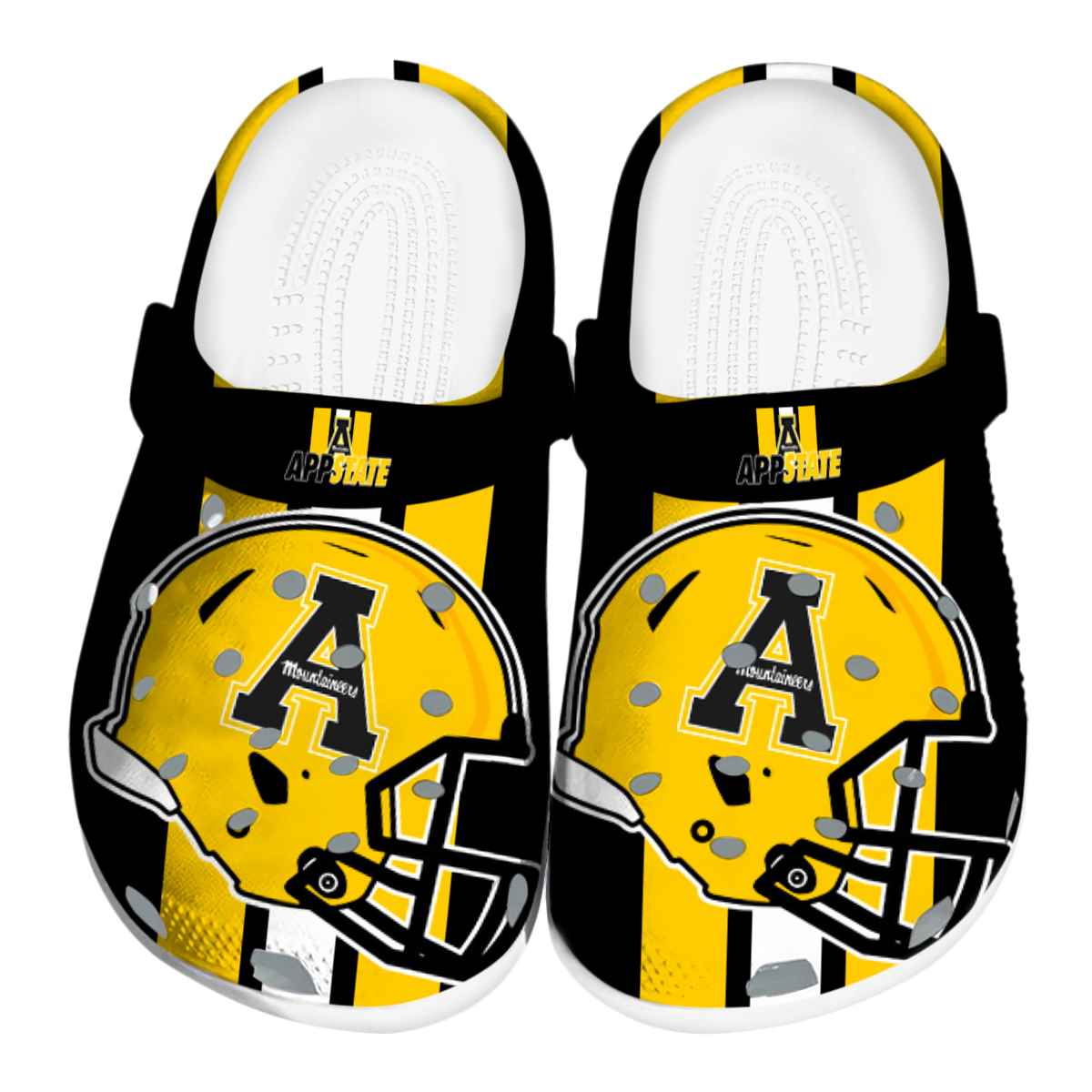 Appalachian State Mountaineers Helmet Stripes, Appalachian State Mountaineers Clogs