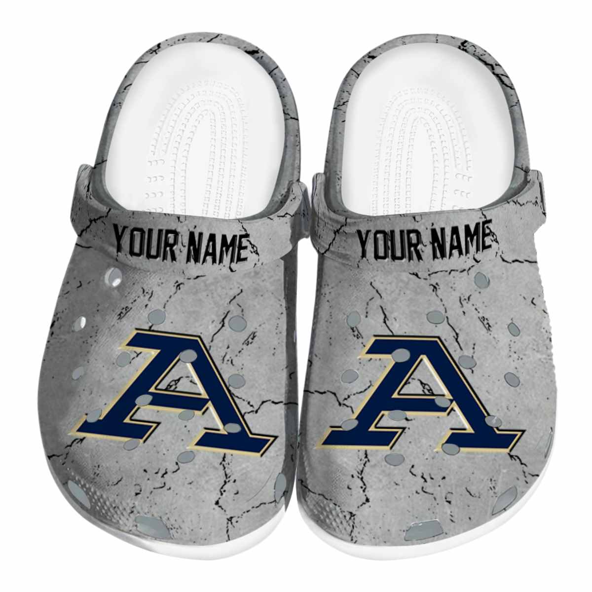 Akron Zips Cracked Texture, Akron Zips Crocs Clogs
