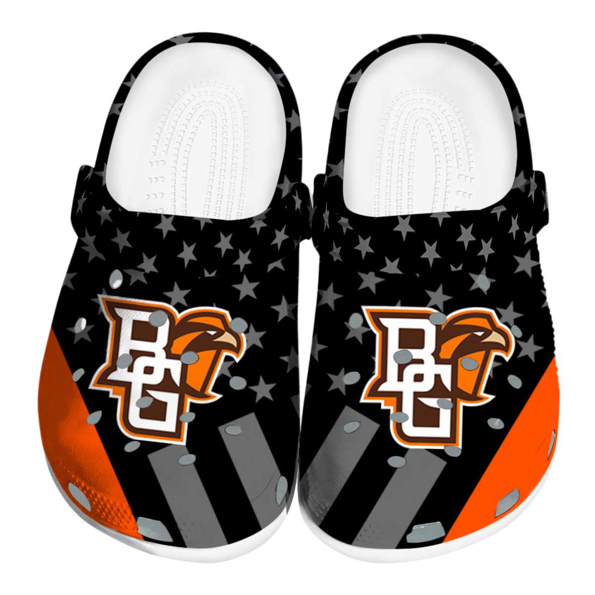 Bowling Green Falcons Stellar Stripes Theme, Bowling Green Falcons Crocs Clogs