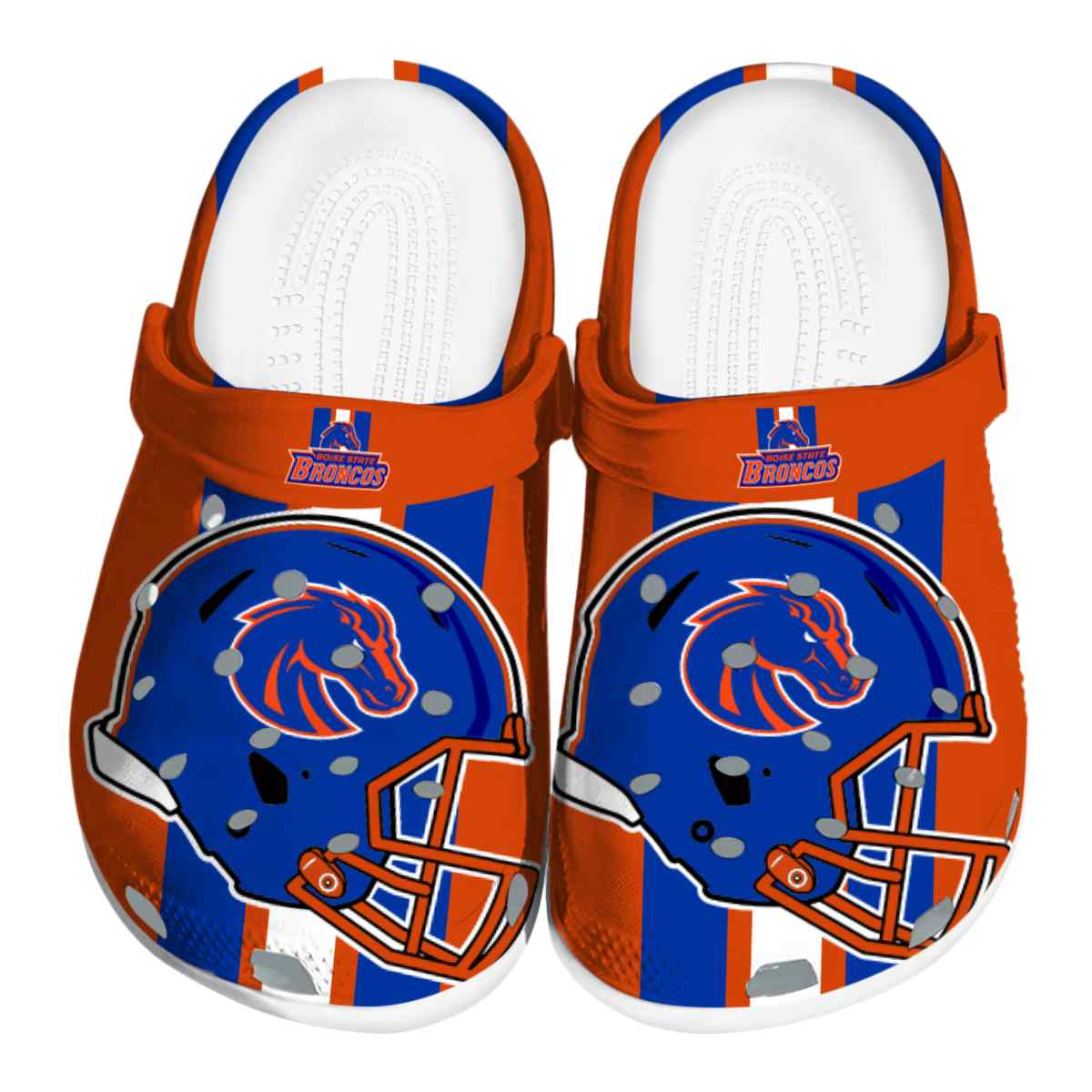Boise State Broncos Helmet Stripes, Boise State Broncos Crocs Clogs