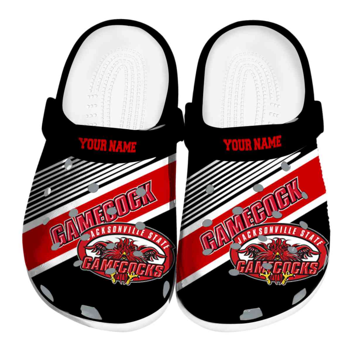 Jacksonville State Gamecocks Vibrant Dual-Tone, Jacksonville State Crocs Clogs