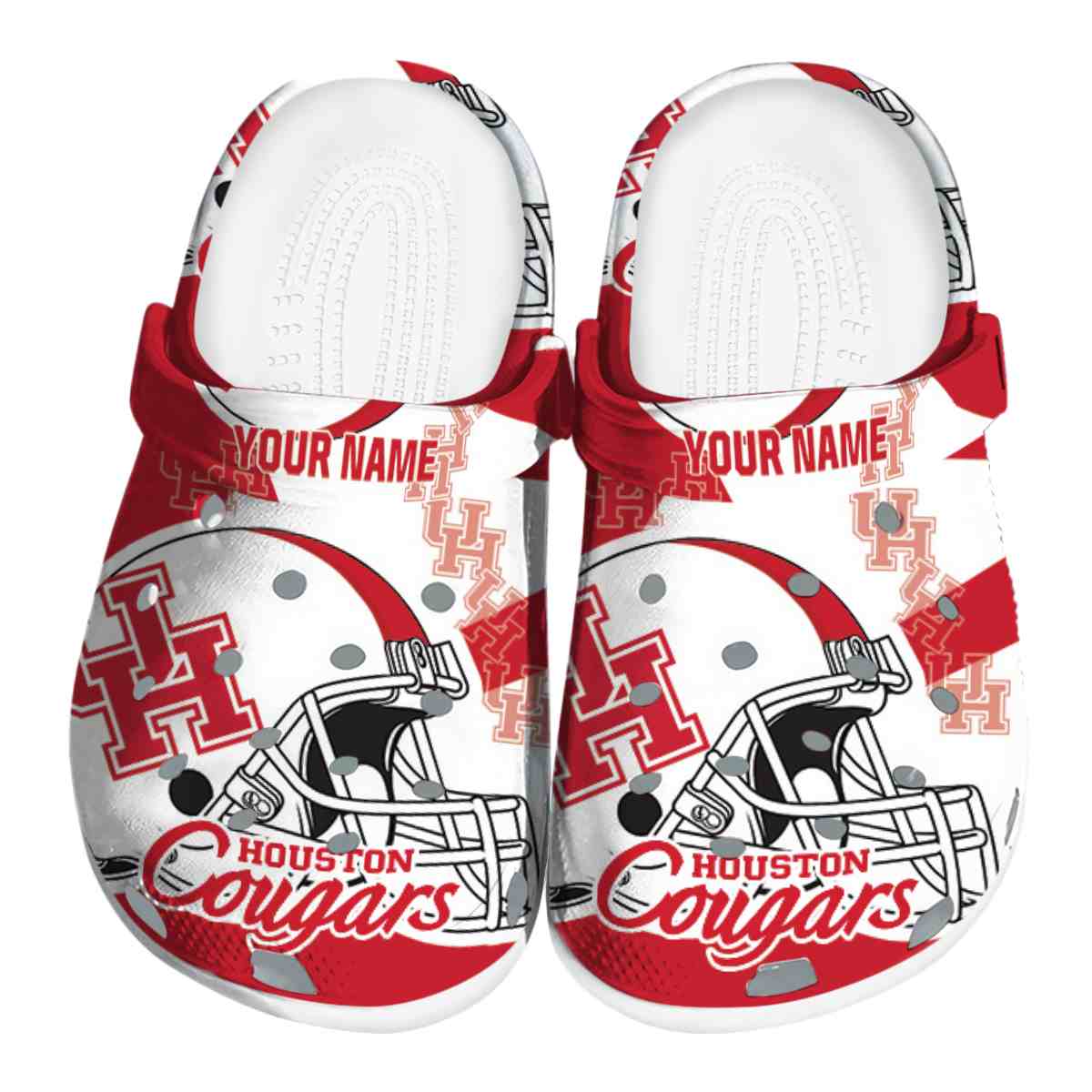 Houston Cougars Football Helmet, Houston Cougars Football Crocs Clogs