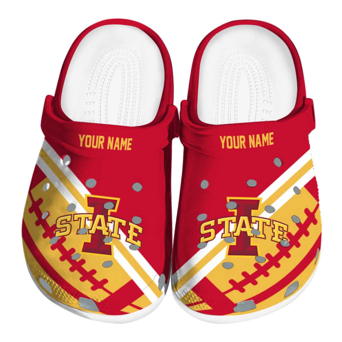 Iowa State Cyclones Football Motif, Iowa State Cyclones Crocs Clogs