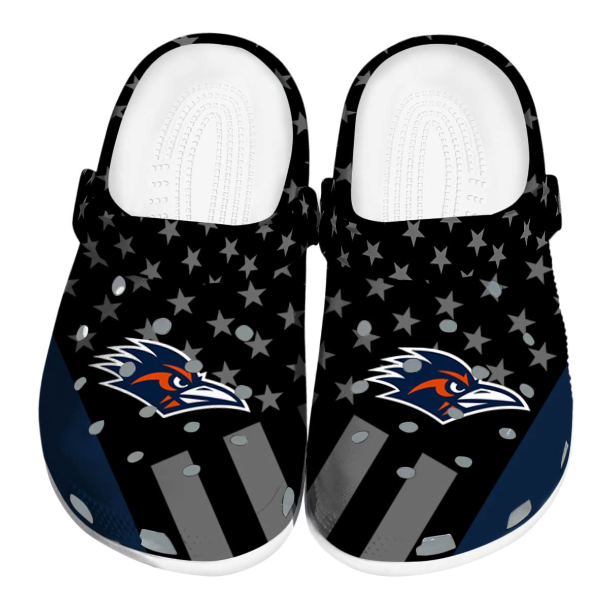 UTSA Roadrunners Stellar Stripes Theme, UTSA Roadrunners Stellar Crocs Clogs