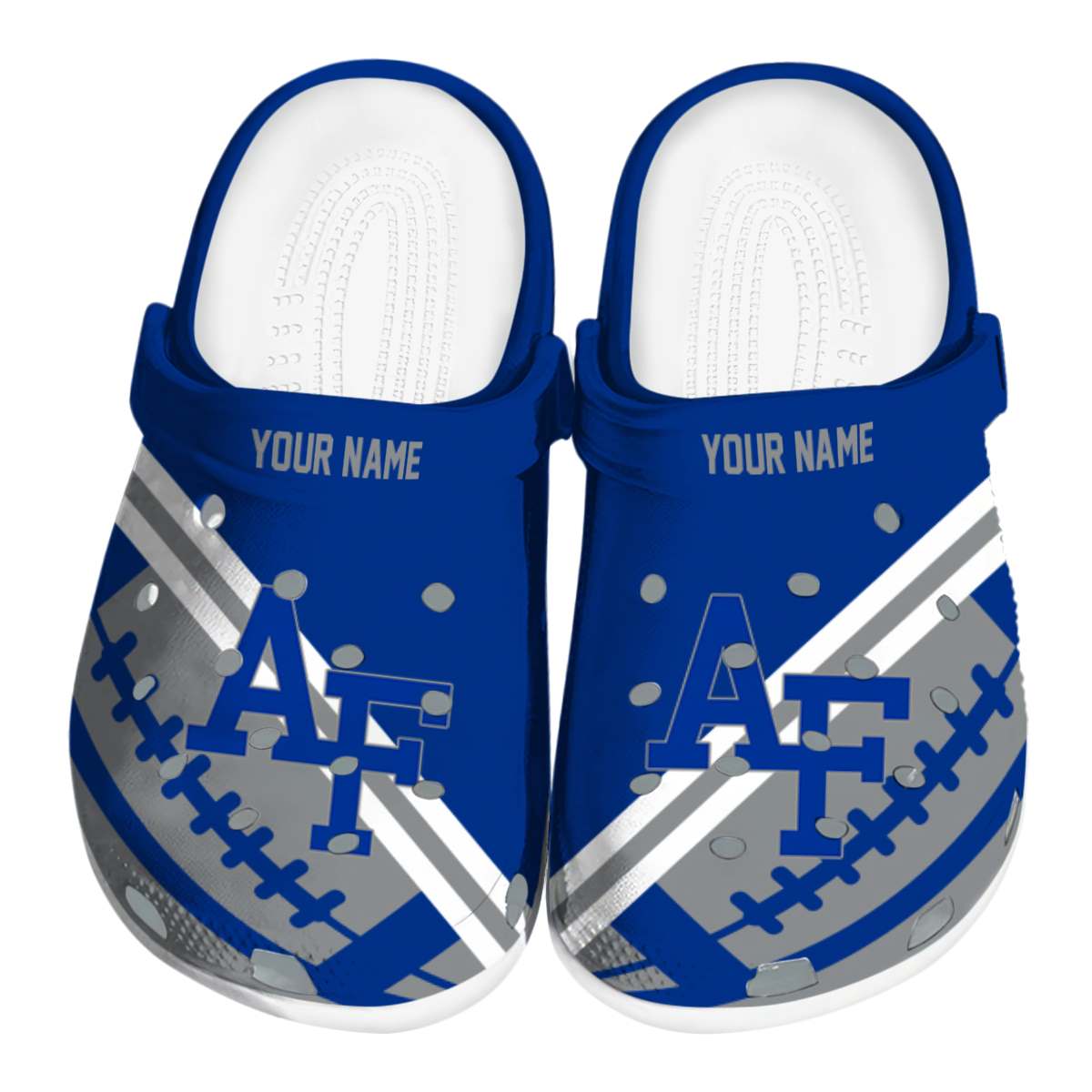 Air Force Falcons Football Motif, Air Force Falcons Crocs Clogs