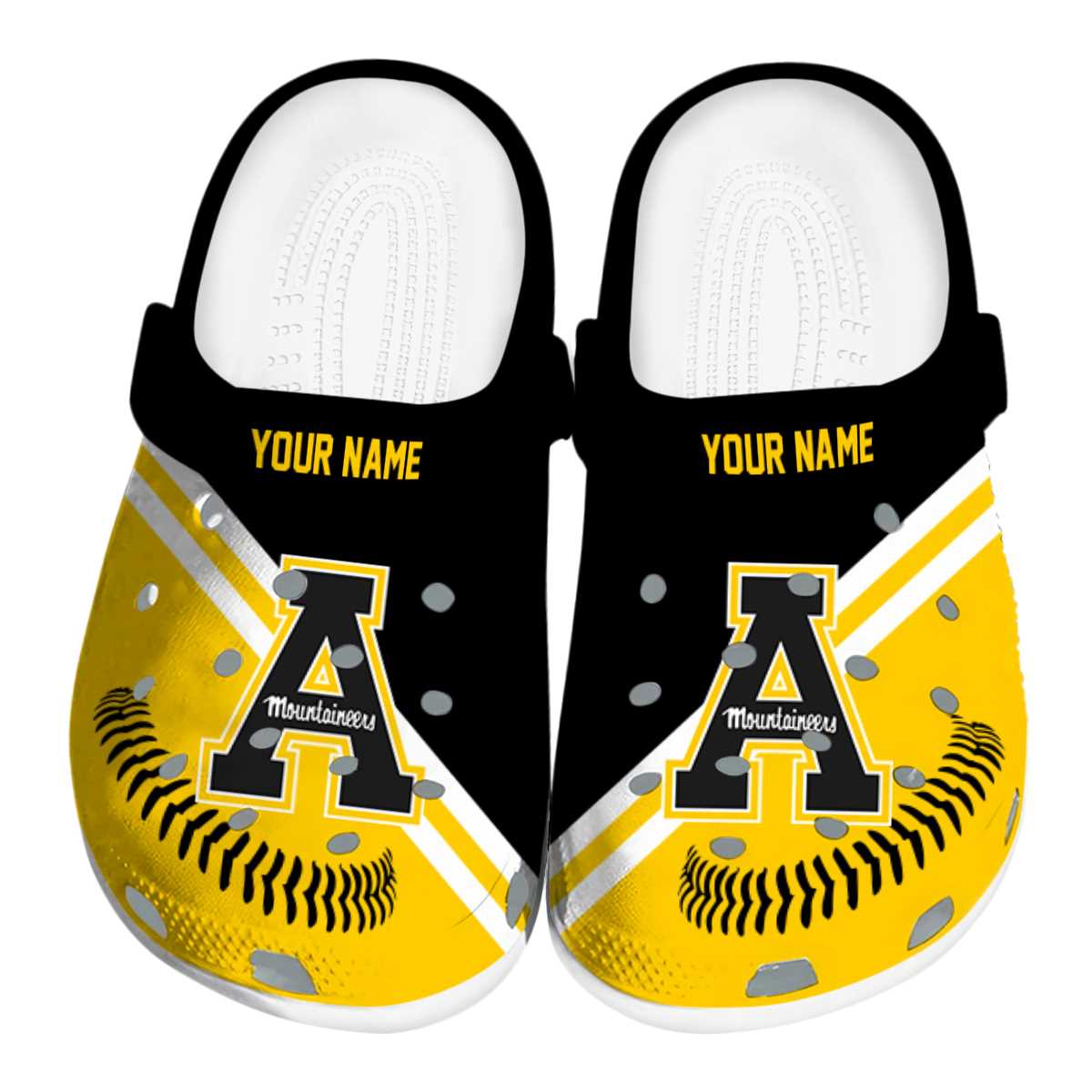 Appalachian State Mountaineers Baseball Motif, Appalachian State Mountaineers Clogs