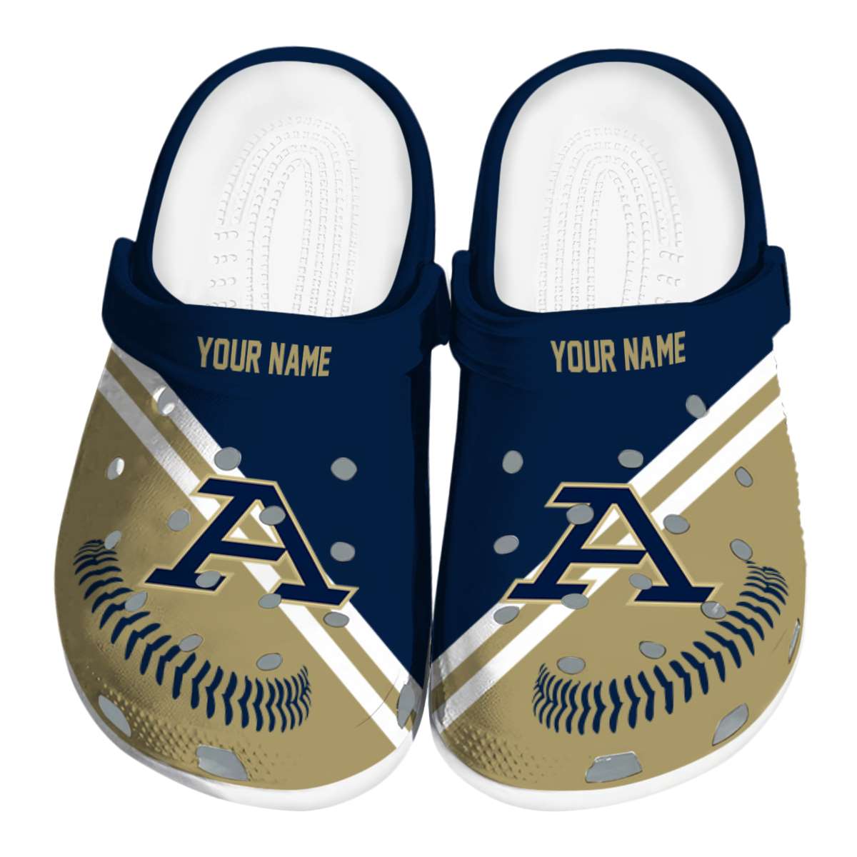 Akron Zips Baseball Motif, Akron Zips Baseball Crocs Clogs