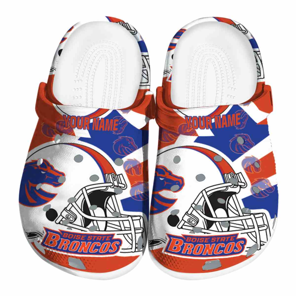 Boise State Broncos Football Helmet, Boise State Broncos Crocs Clogs