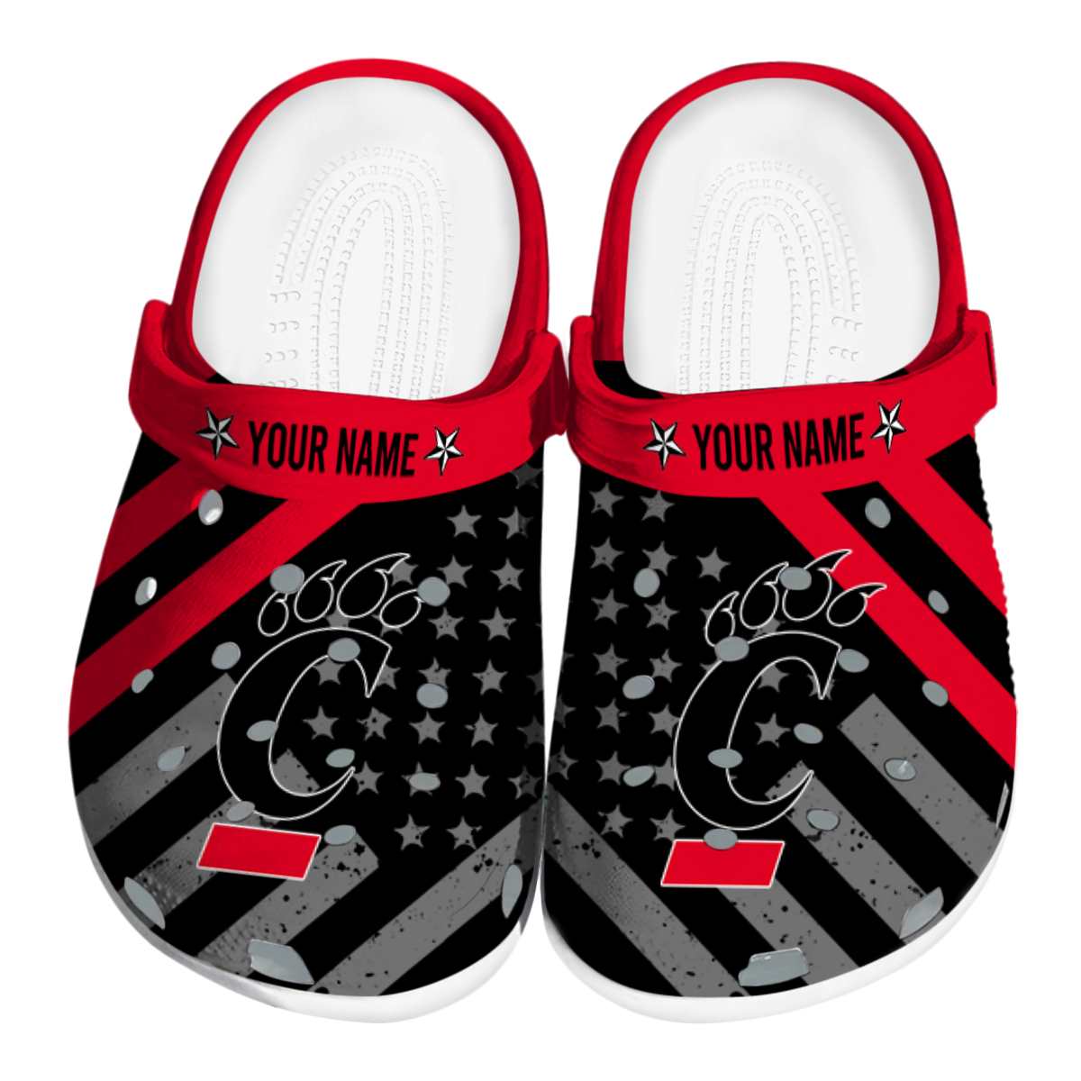 Cincinnati Bearcats Star-Spangled Graphic, Cincinnati Bearcats Crocs Clogs