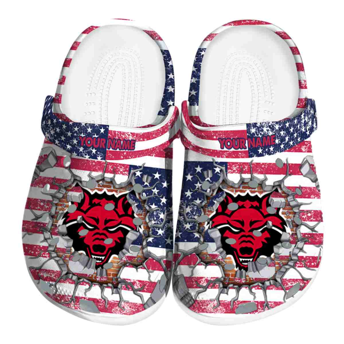Arkansas State Red Wolves Freedom Splinter, Arkansas State Red Crocs Clogs