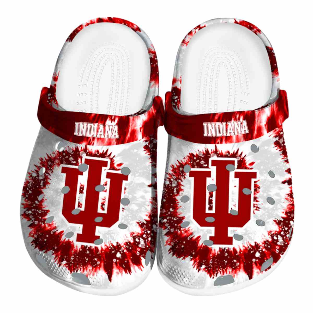 Indiana Hoosiers Radiant Burst Effect, Indiana Hoosiers Radiant Crocs Clogs