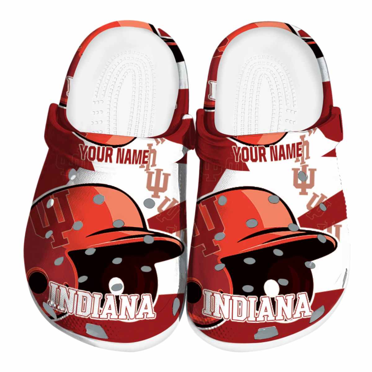 Indiana Hoosiers Baseball Helmet, Indiana Hoosiers Baseball Crocs Clogs