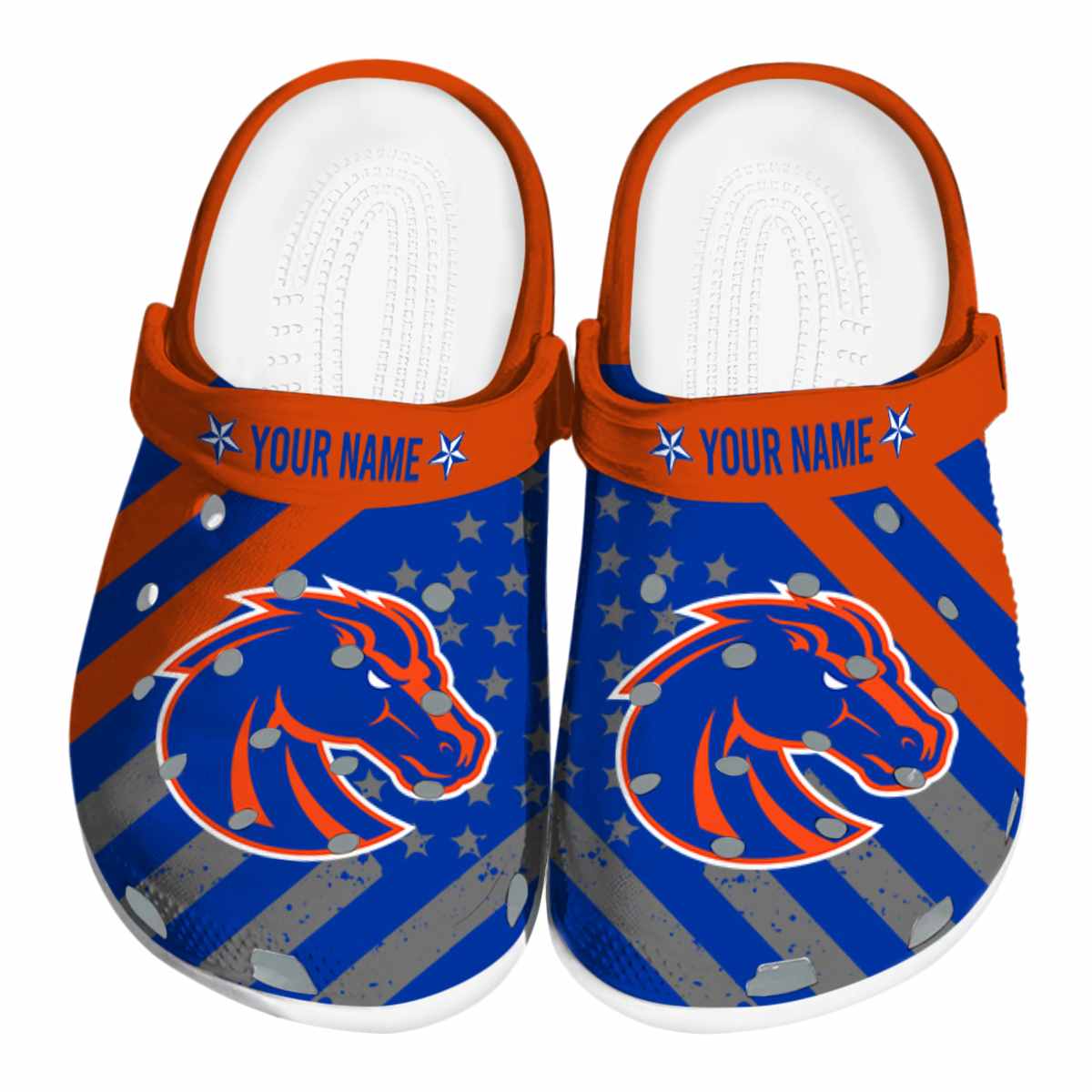 Boise State Broncos Star-Spangled Graphic, Boise State Broncos Crocs Clogs