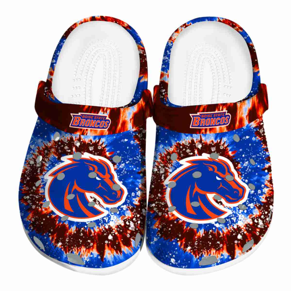 Boise State Broncos Radiant Burst Effect, Boise State Broncos Crocs Clogs