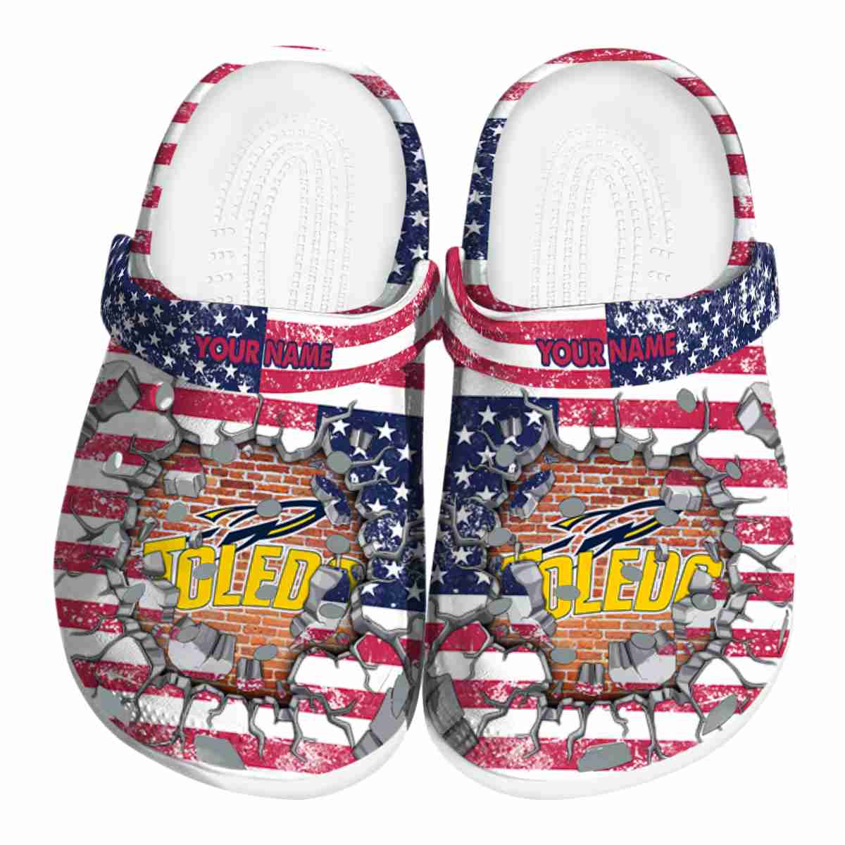 Toledo Rockets Freedom Splinter, Toledo Rockets Freedom Crocs Clogs