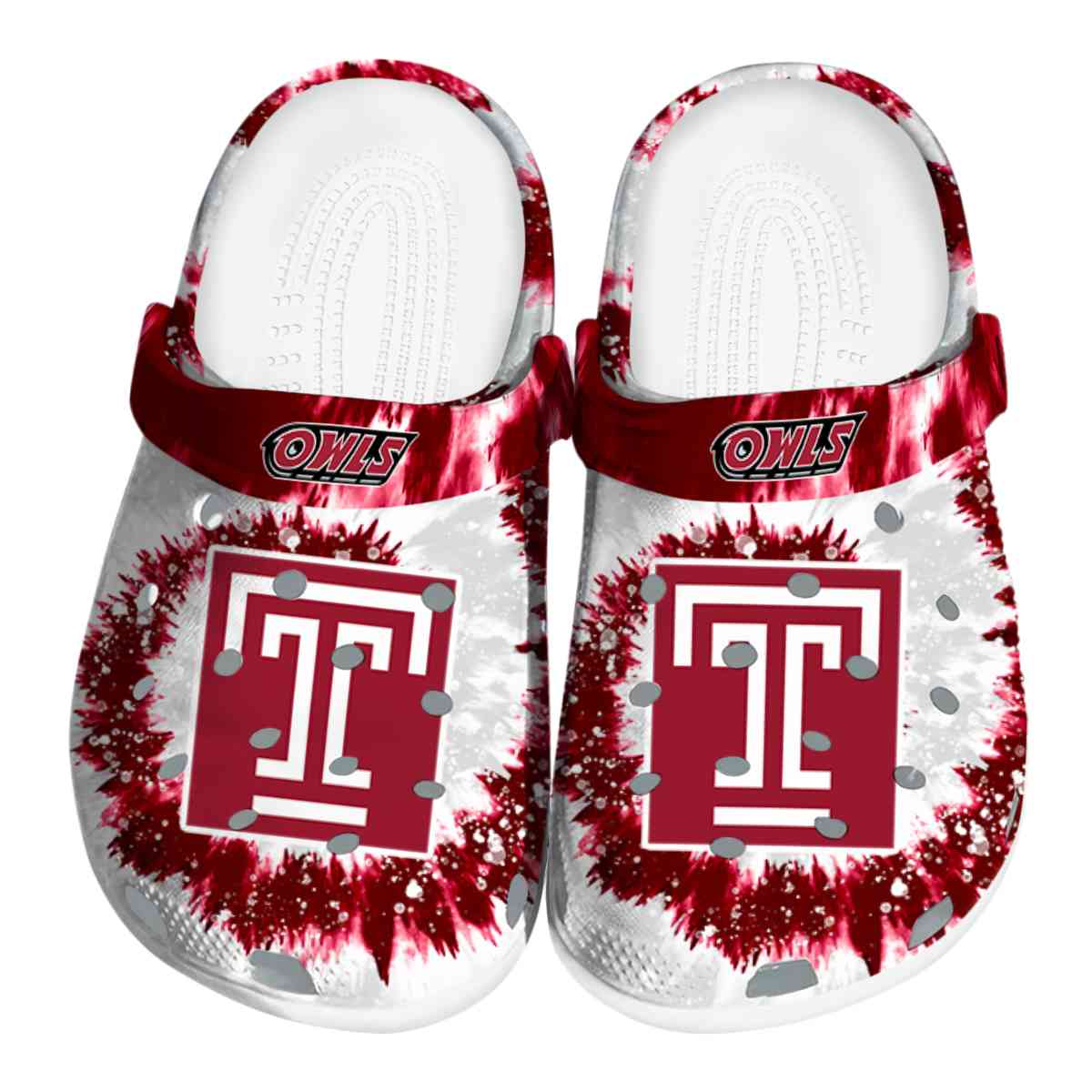 Temple Owls Radiant Burst Effect, Temple Owls Radiant Crocs Clogs