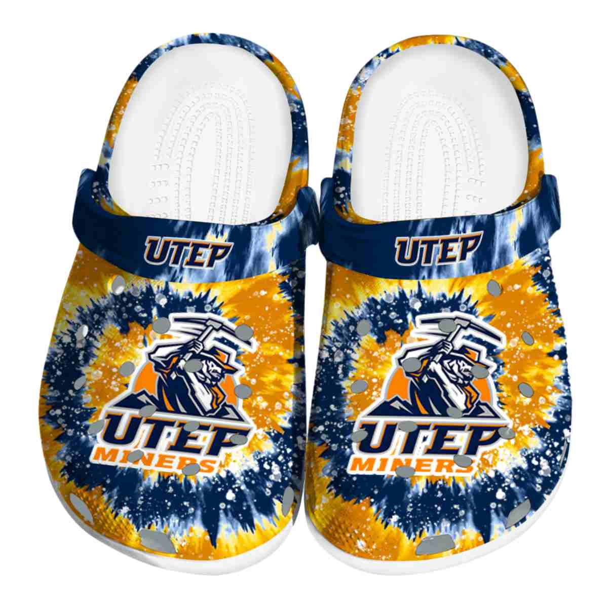 UTEP Miners Radiant Burst Effect, UTEP Miners Radiant Crocs Clogs