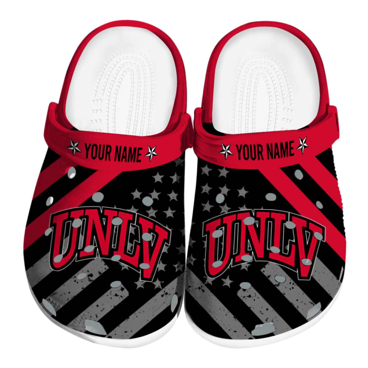 UNLV Rebels Star-Spangled Graphic, UNLV Rebels Crocs Clogs