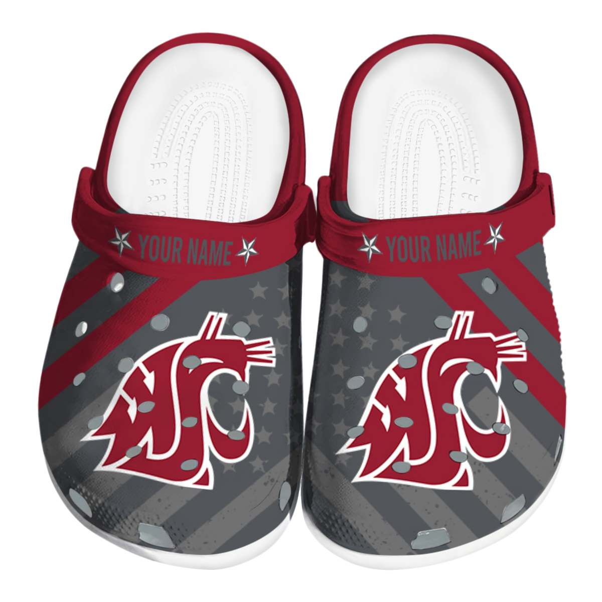 Washington State Cougars Star-Spangled Graphic, Washington State Cougars Crocs Clogs