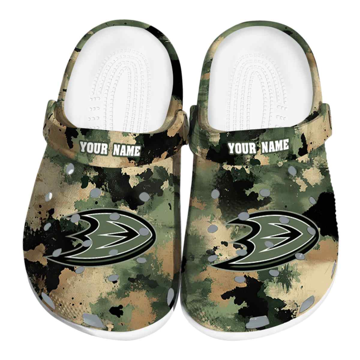 Anaheim Ducks Camouflage Craze Crocs Clogs