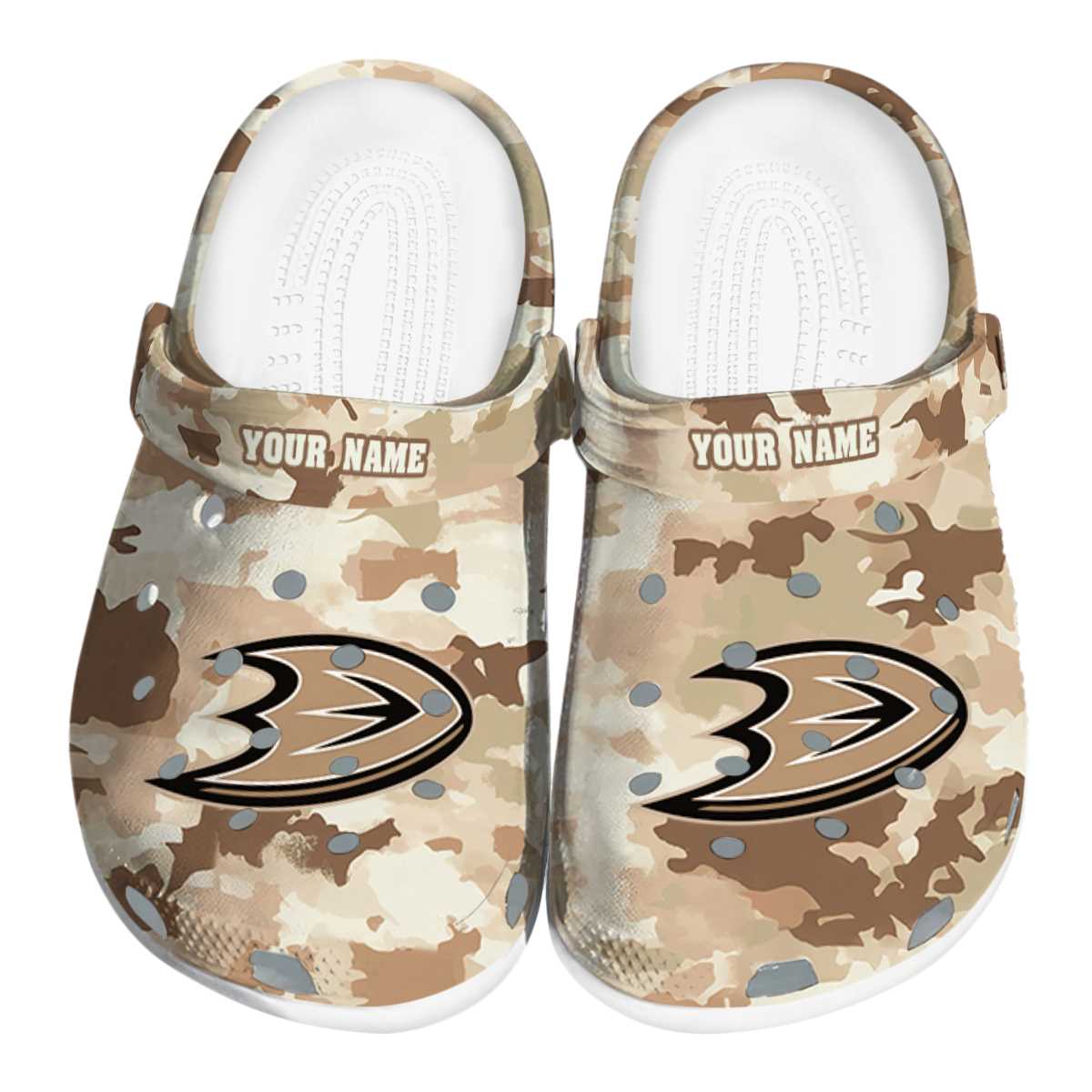 Anaheim Ducks Desert Camo Crocs Clogs