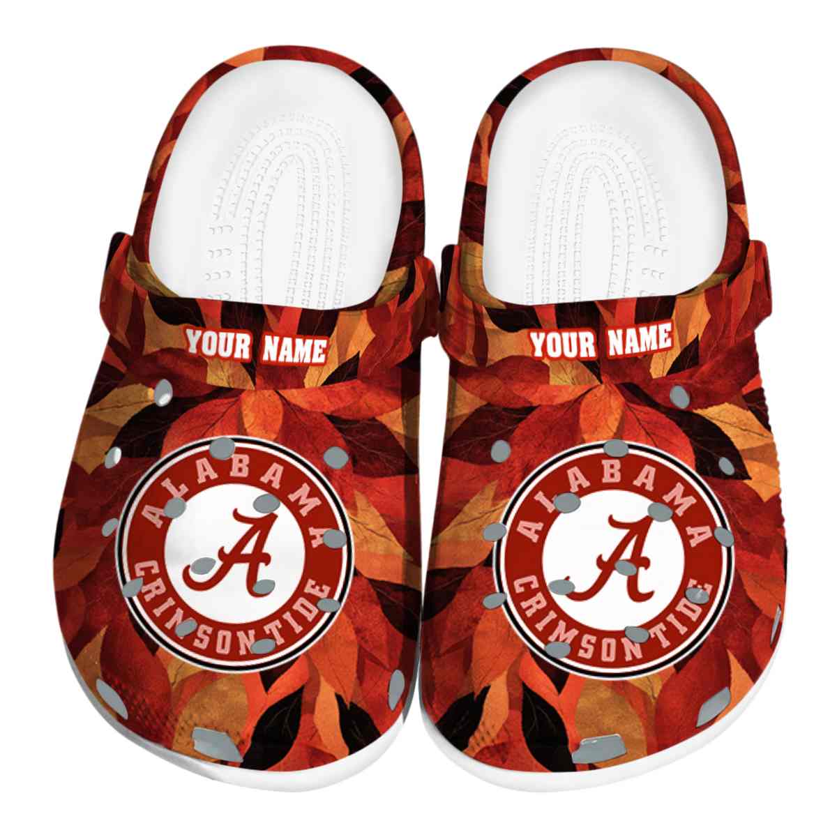 Alabama Crimson Tide Autumn Leaves, Alabama Crimson Tide Crocs Clogs