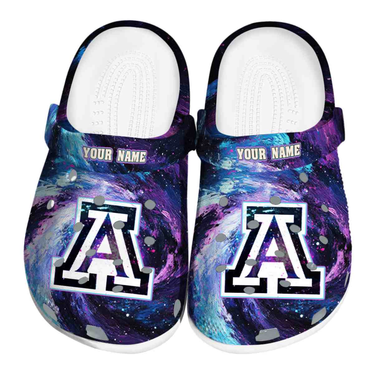 Arizona Wildcats Galaxy Swirl, Arizona Wildcats Galaxy Crocs Clogs
