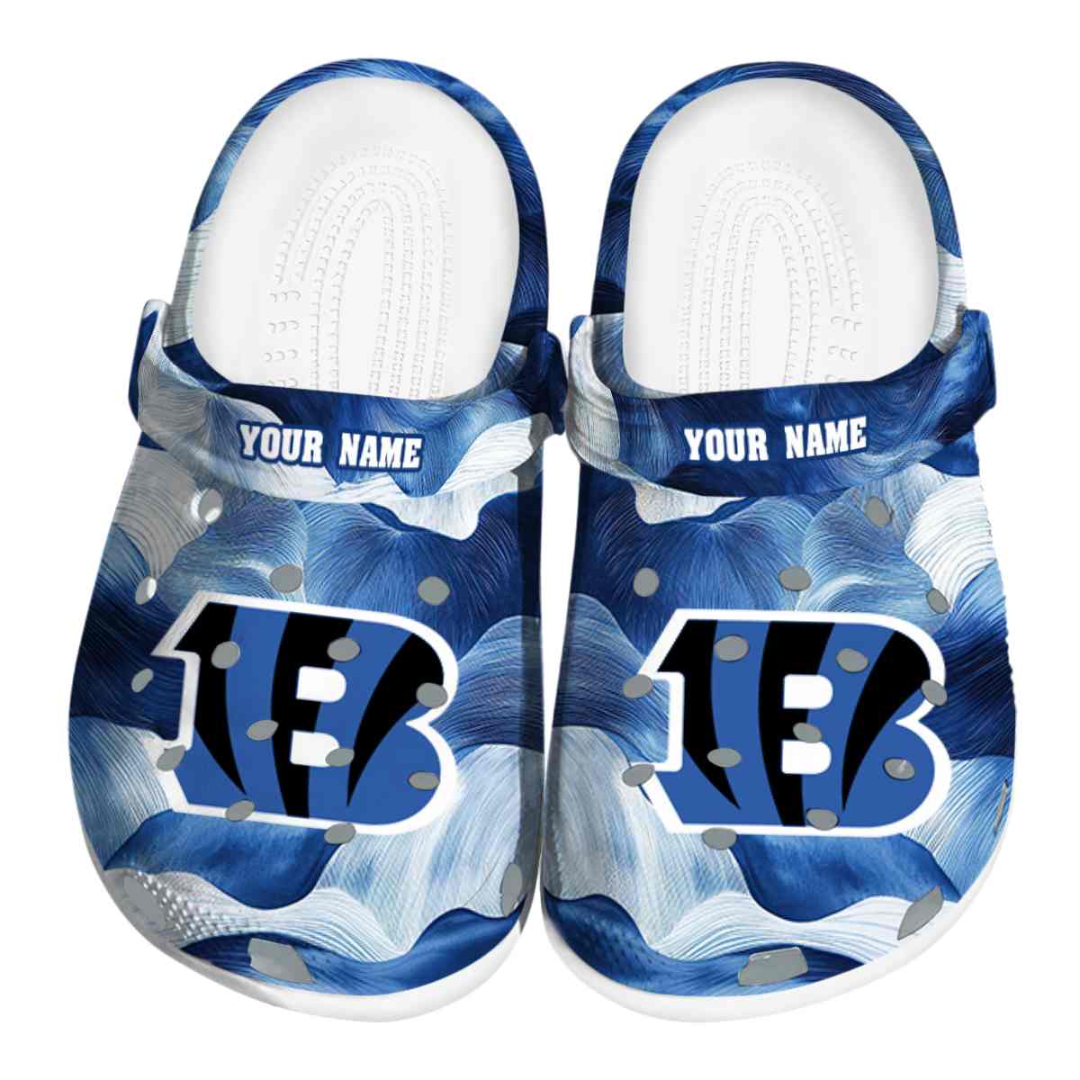 Chicago Bears Ocean Waves 2025 Crocs, Chicago Bears Ocean Crocs Clogs