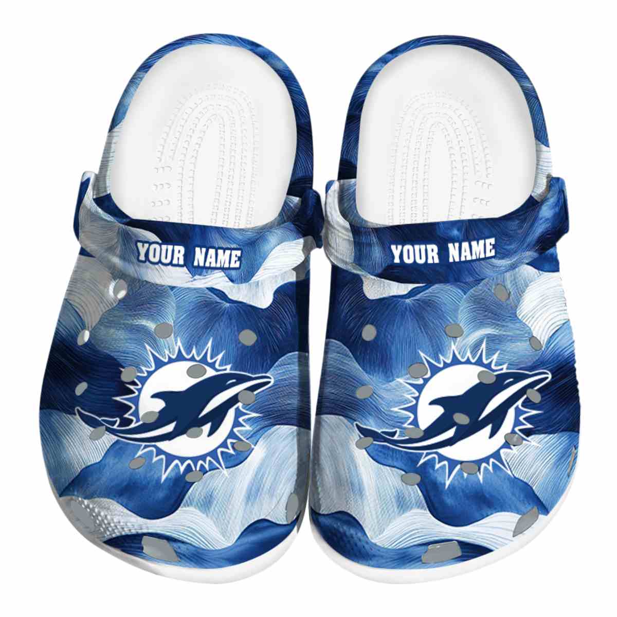 New York Giants Ocean Waves 2025 Crocs, New York Giants Crocs Clogs