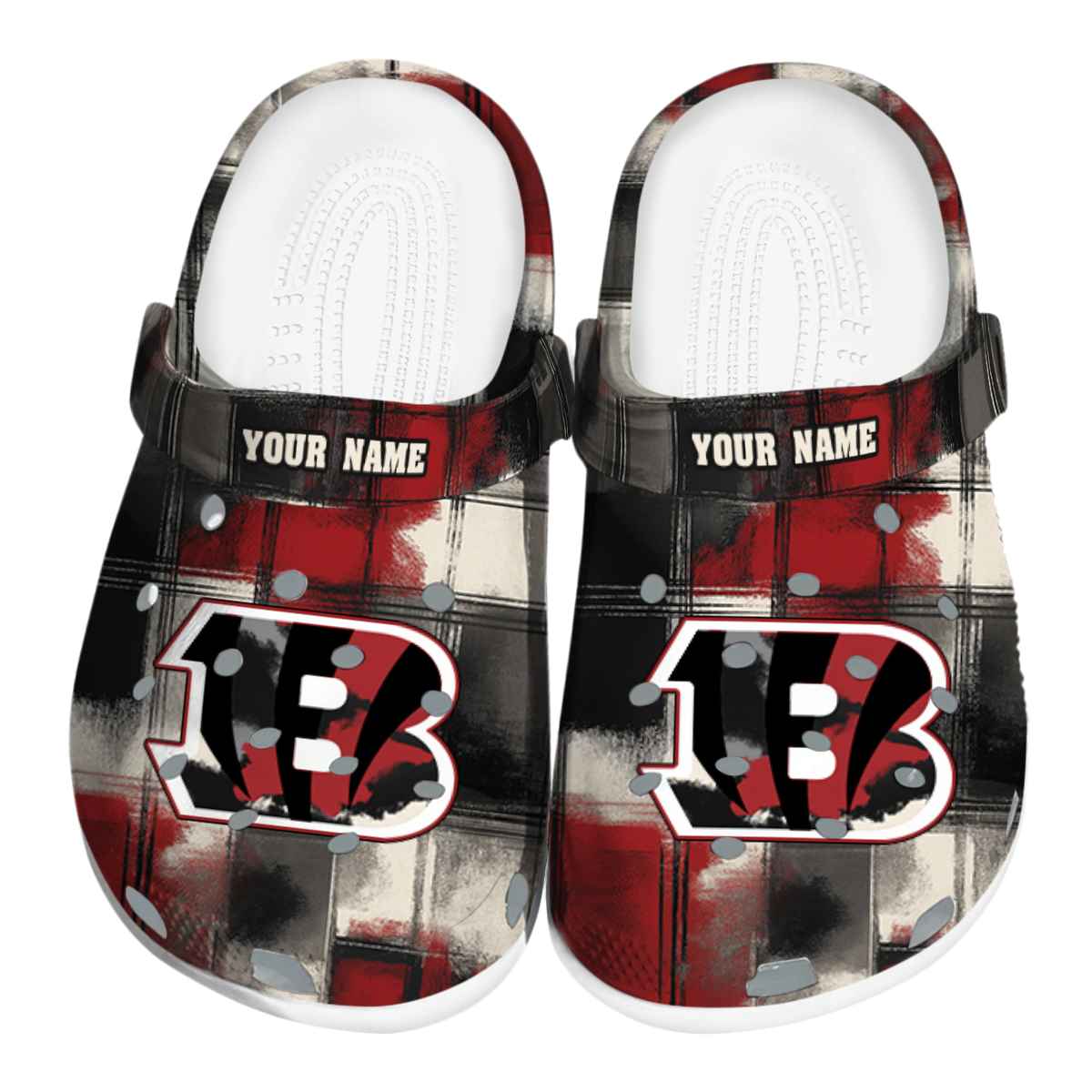 Arizona Cardinals Plaid Fusion 2025 Crocs, Arizona Cardinals Plaid Crocs Clogs