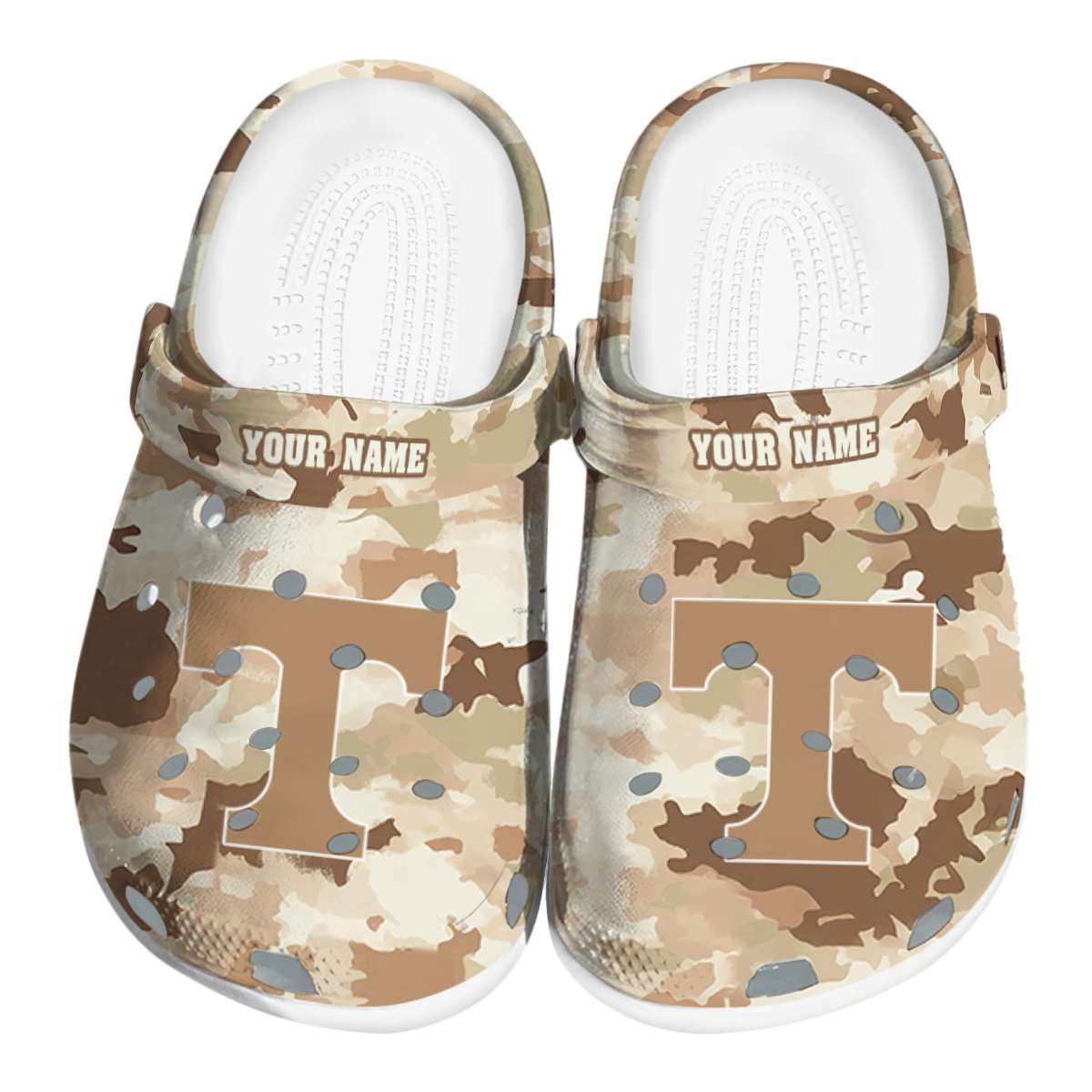 Tennessee Volunteers Desert Camo, Tennessee Volunteers Desert Crocs Clogs