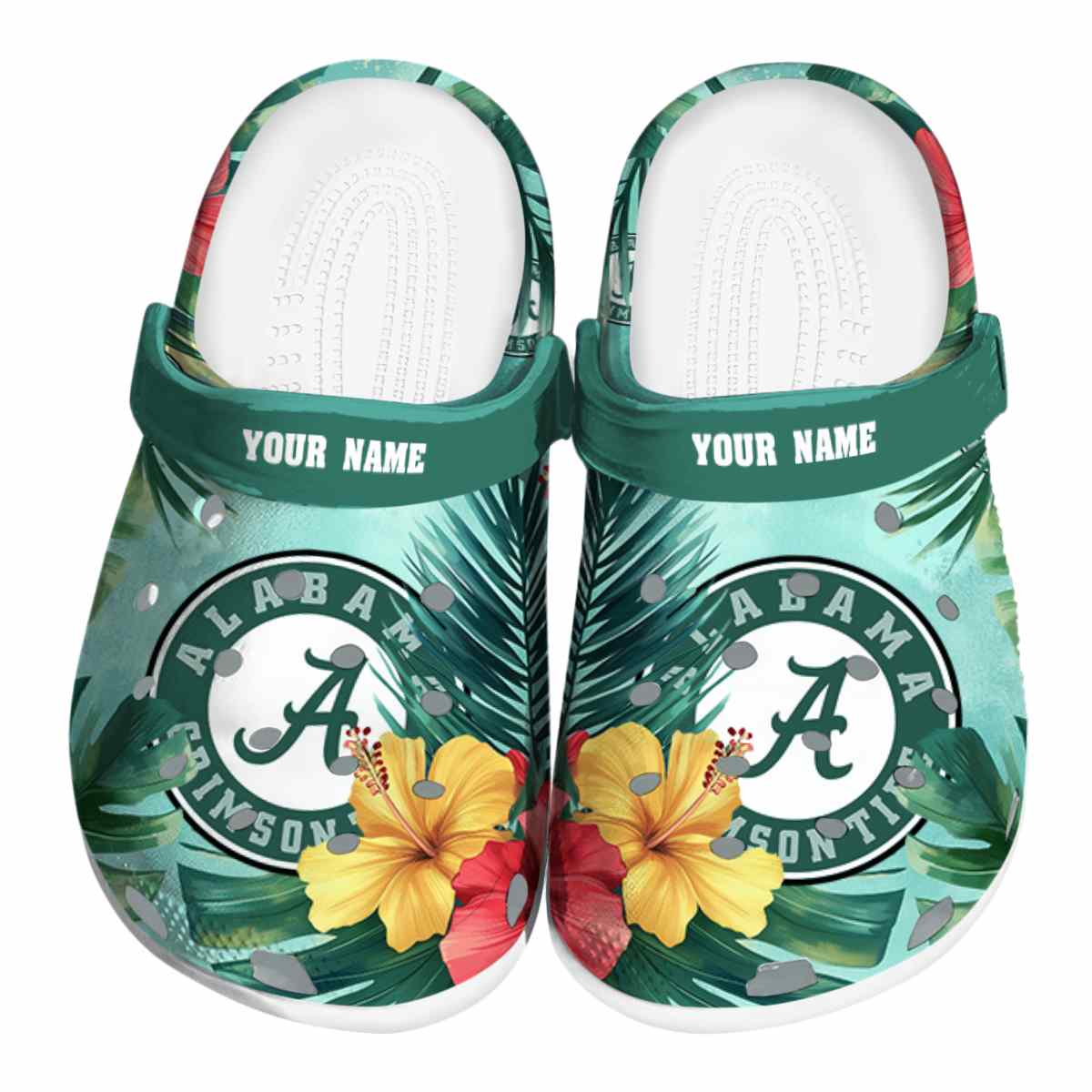 Alabama Crimson Tide Tropical Vibes, Alabama Crimson Tide Crocs Clogs