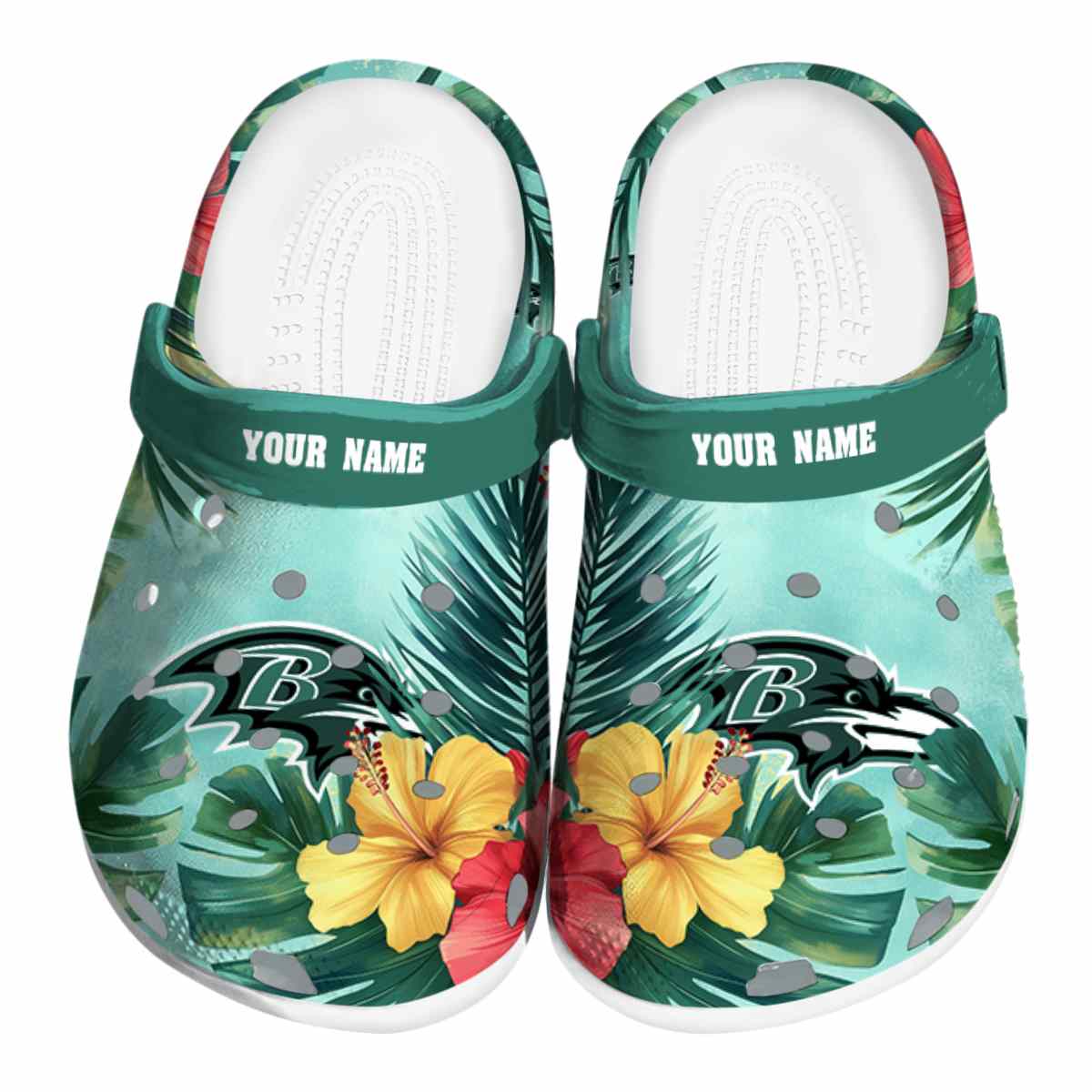 Washington Commanders Tropical Vibes 2025 Crocs, Washington Commanders Tropical Crocs Clogs